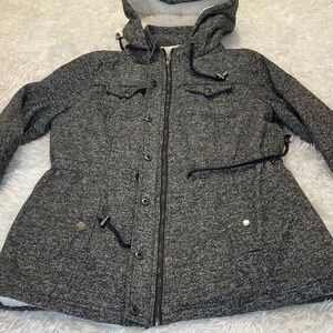 Ashley OUTERWEAR By 26 International Charcoal Utility Jacket WOMENS SIZE Med.